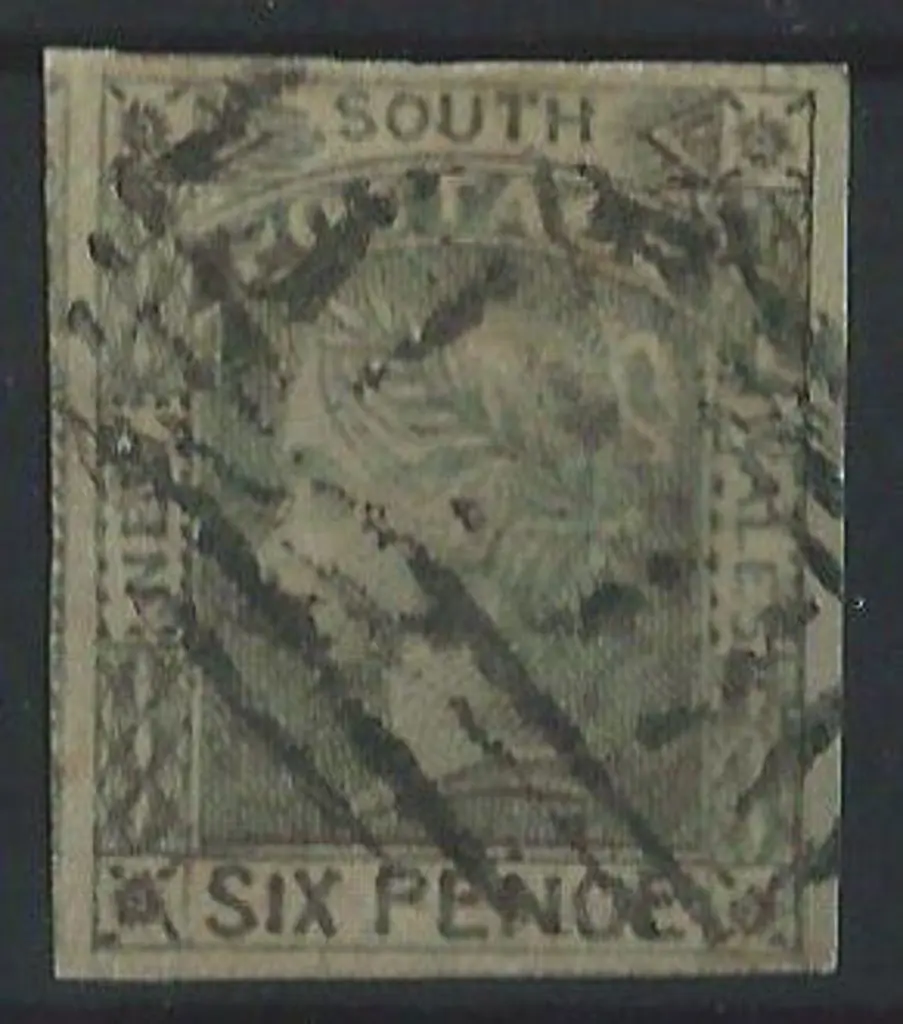 1852/53 6d grey brown "laureate". F/U with 4 good ... Image 1++