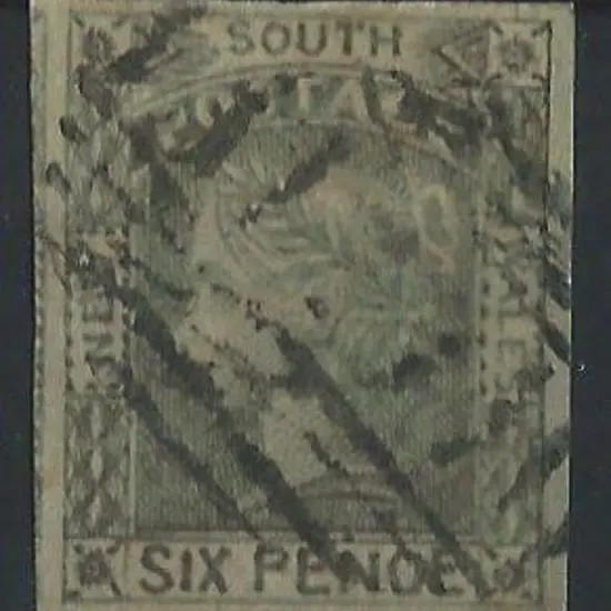 1852/53 6d grey brown "laureate". F/U with 4 good ...