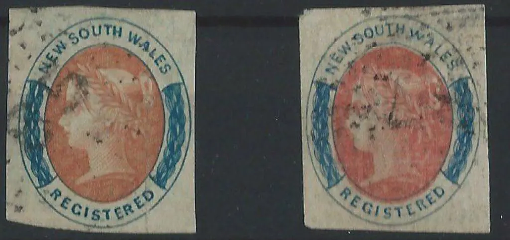 1856/59 (6d) Registered in salmon & indigo & ... Image 1++