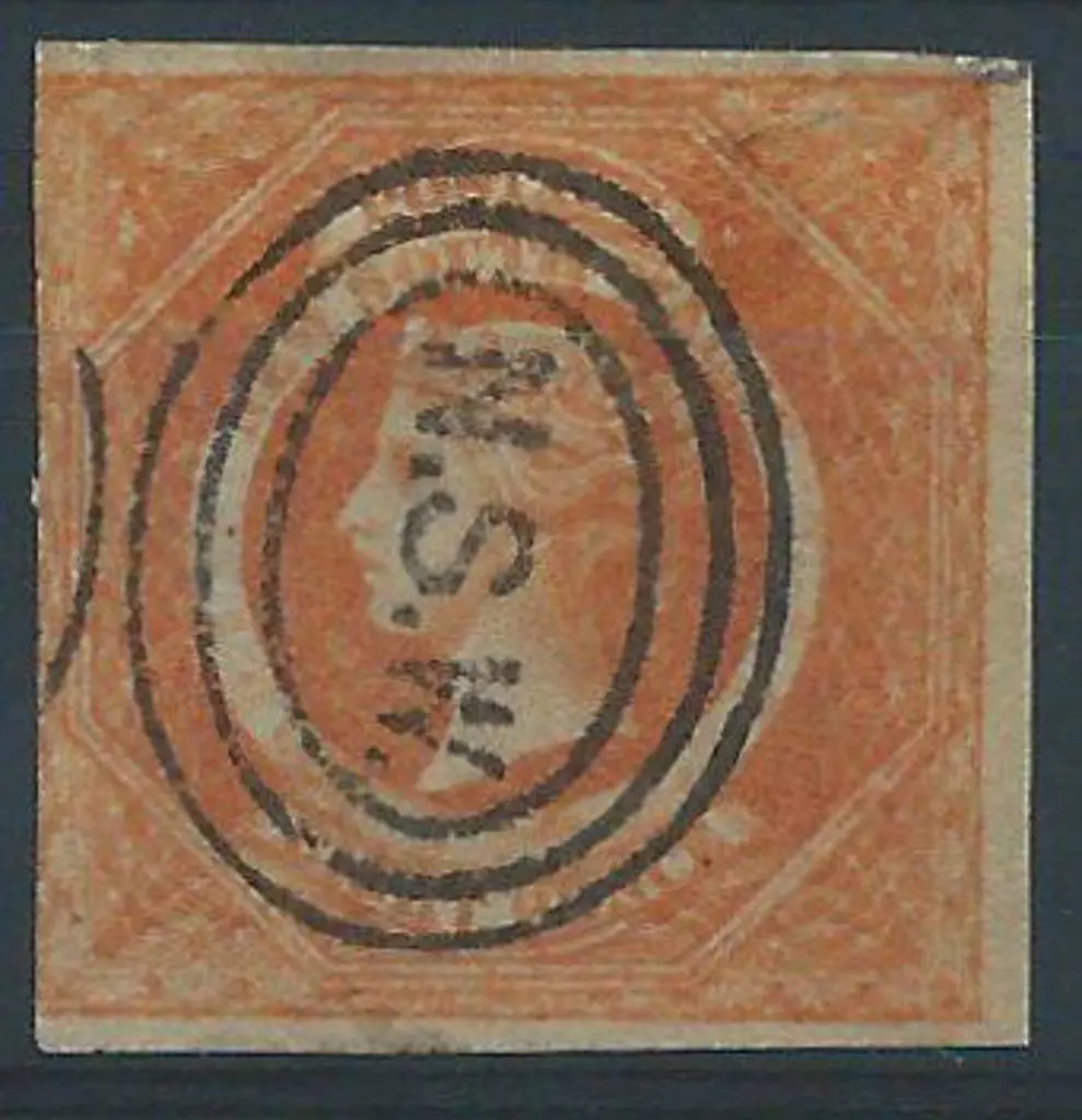 1860/72 8d yellow- orange diadem with 3 clear ... Image 1++