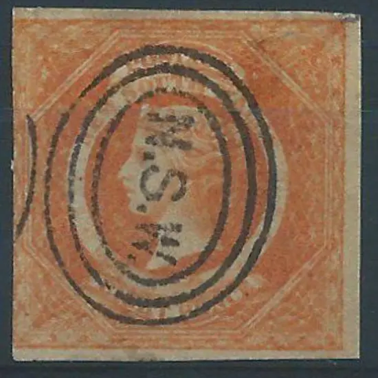 1860/72 8d yellow- orange diadem with 3 clear ...