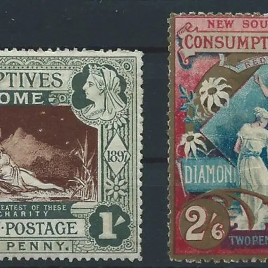 1897 Jubilee & Consumptive Homes Charity pair MLH. ...