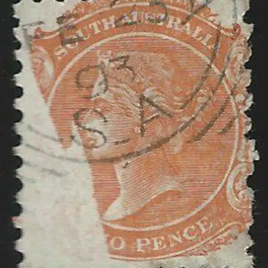 1876 2d orange red QV, perf. 10, with spectacular ...