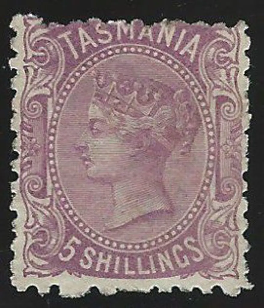 1871/78 5/- mauve sideface, wmk Tas + lines, perf ... Image 1++