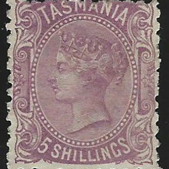 1871/78 5/- mauve sideface, wmk Tas + lines, perf ...