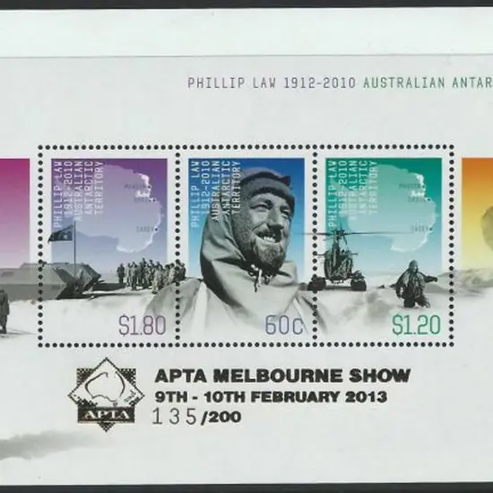 2010 Phillip Law M/S overprinted "APTA MELBOURNE ...