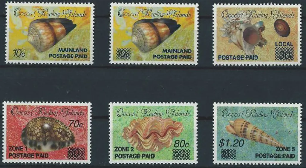 1990/91 Postage Paid overprints on Shells incl ... Image 1++