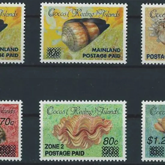 1990/91 Postage Paid overprints on Shells incl ...