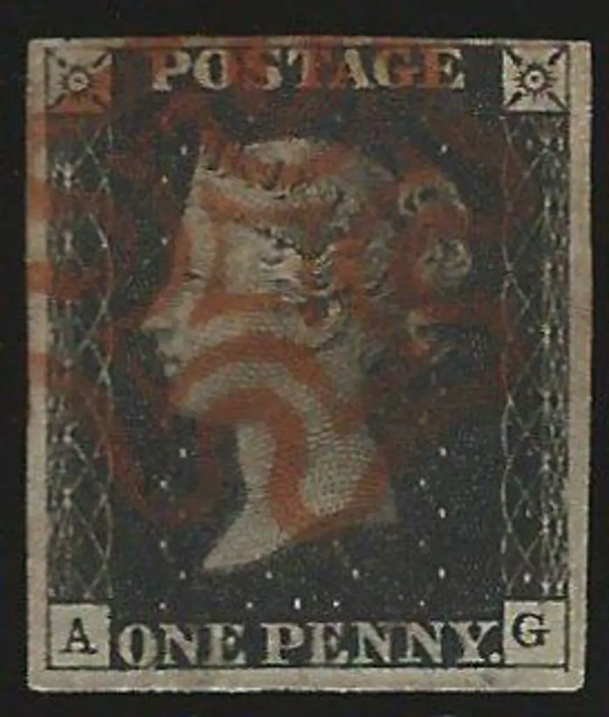 1840 1d intensive black. Crisp red Maltese Cross ... Image 1++