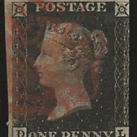 1840 1d black Plate 1b with smudged red Maltese ...