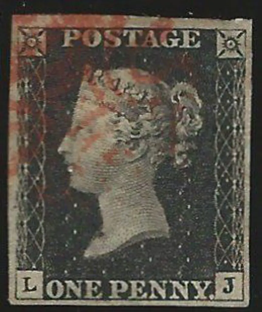 1840 1d black Plate 4 with corner red Maltese ... Image 1++