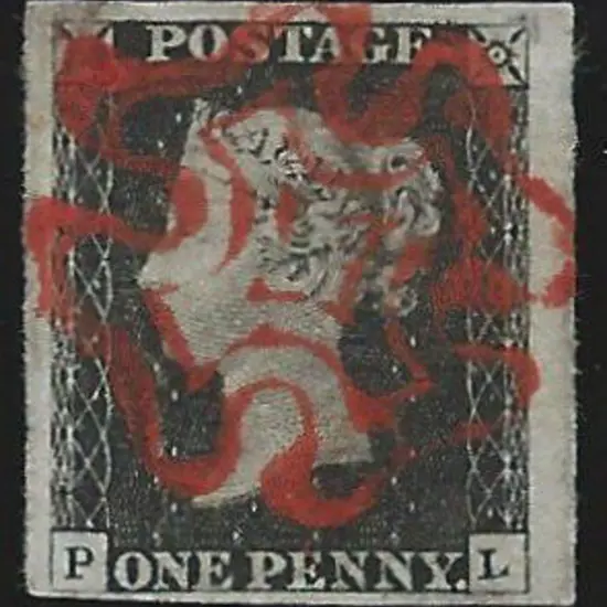 1840 1d black Plate 7. Superb used with bold ...