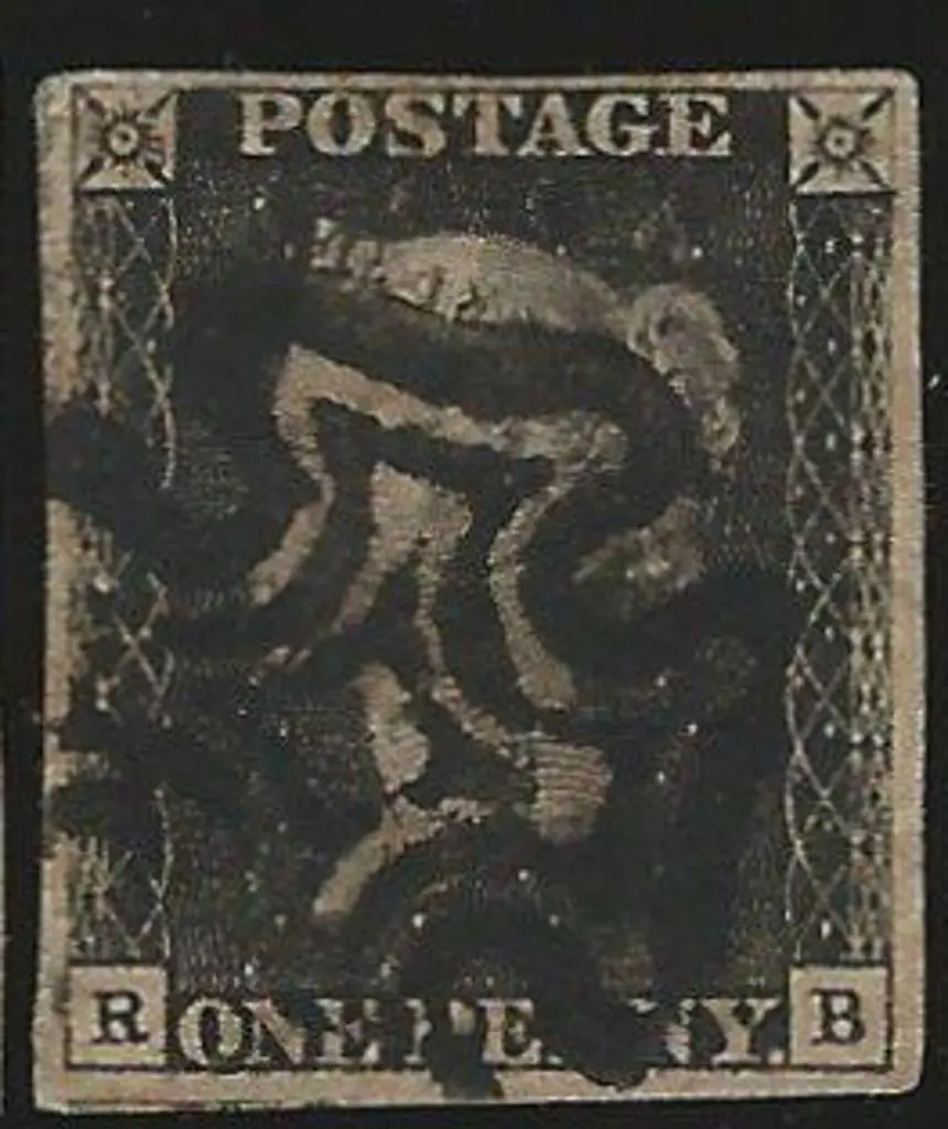 1840 1d black Plate 9, with bold, almost full ... Image 1++