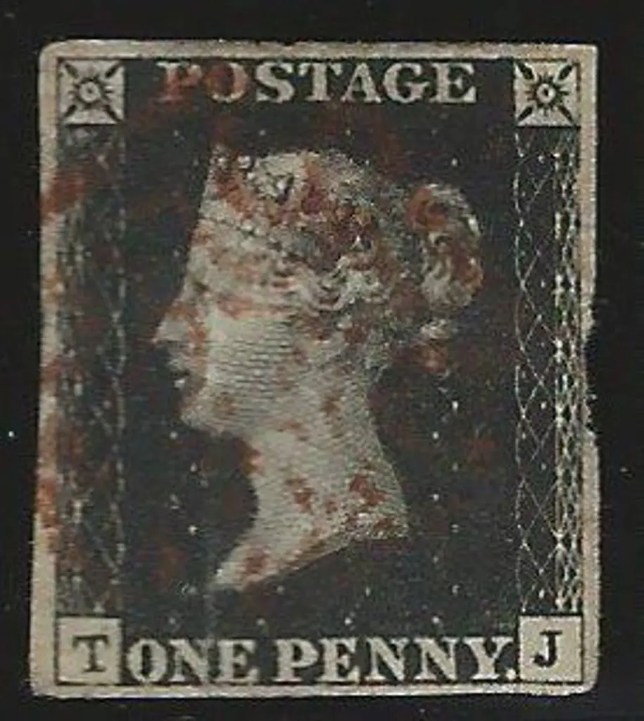 1840 1d black with reddish-brown Maltese Cross. 4 ... Image 1++