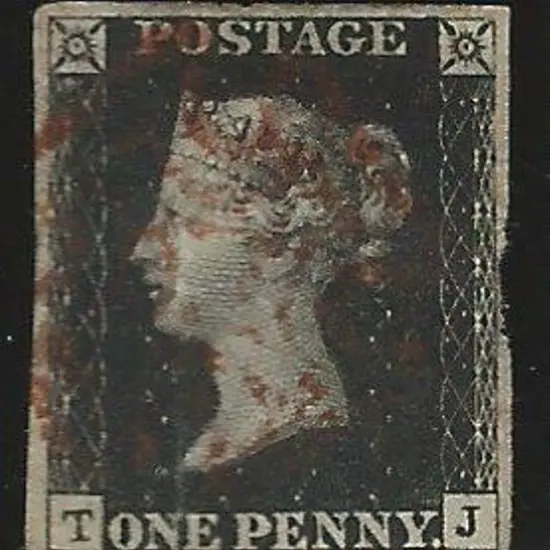 1840 1d black with reddish-brown Maltese Cross. 4 ...