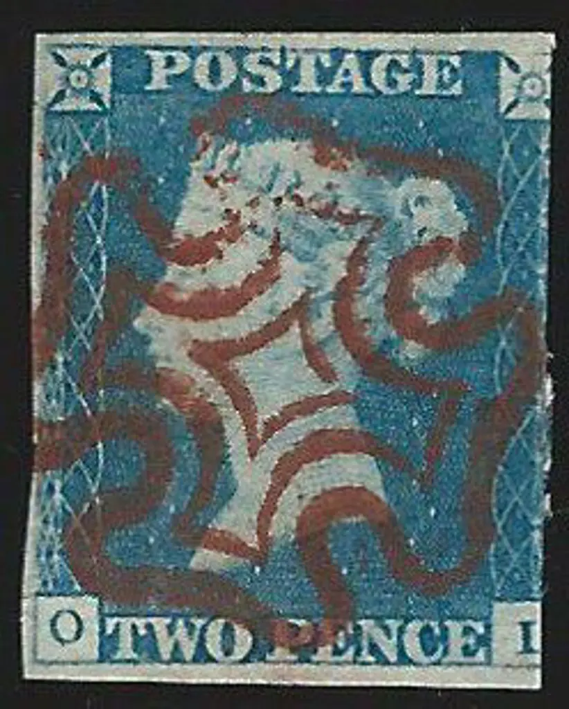 1840 2d blue. Superb used by a crisp full red ... Image 1++