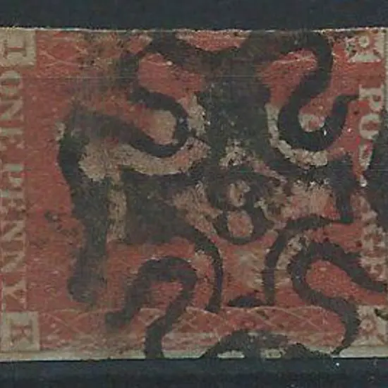 1841 1d red-brown with complete number "8" Maltese ...