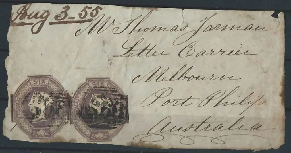 1855 piece addressed to "Mr Thomas Jarman Letter ... Image 1++