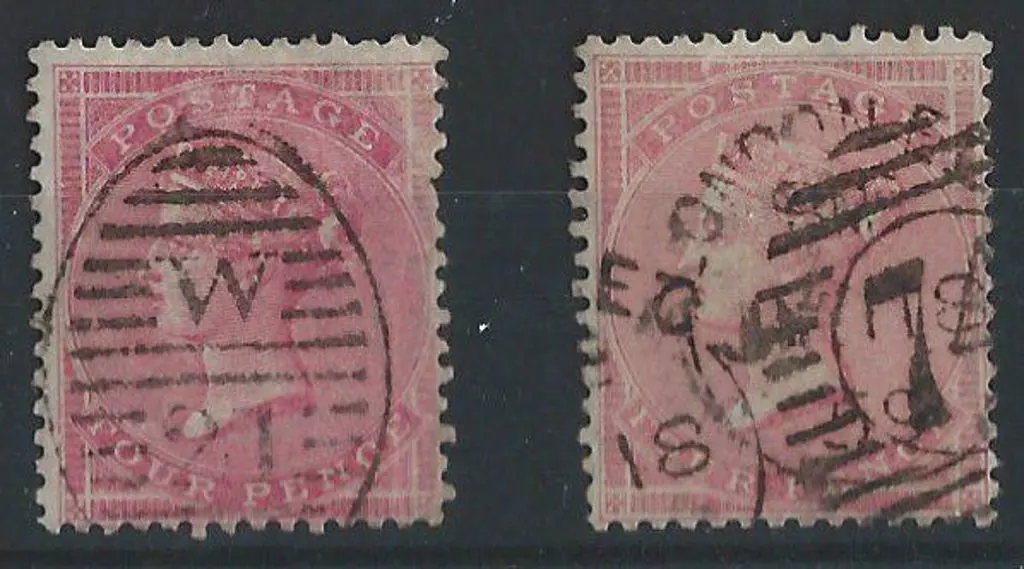 1857 4d rose-carmine & rose shades of large garter ... Image 1++
