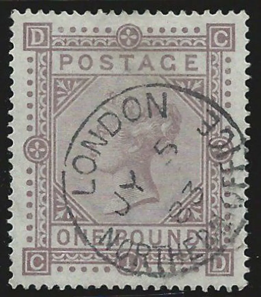 1882 £1 brown-lilac QV Anchor wmk. Fine used with ... Image 1++