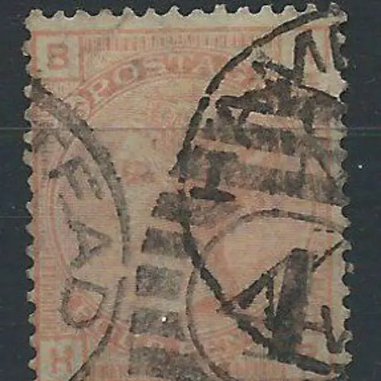 1877 4d vermilion large garter wmk, plate 15. Good ...