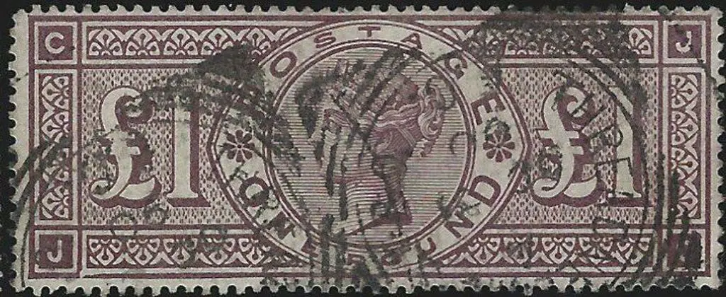 1884 £1 brown-lilac QV Three Crowns wmk. Good to ... Image 1++