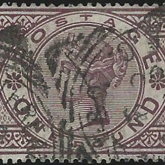1884 £1 brown-lilac QV Three Crowns wmk. Good to ...