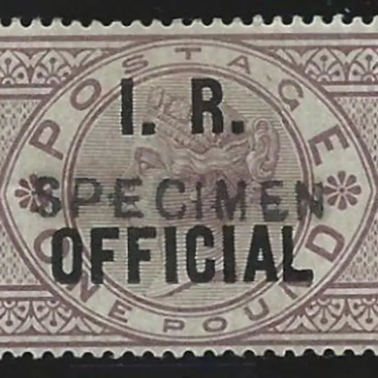 1885 £1 brown-lilac QV Three Crowns wmk. I.R. ...