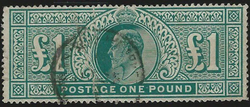 1902 £1 dull blue-green KEVII with indistinct, ... Image 1++