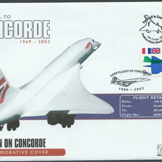 2003 (24th Oct) Last flight of Concorde. Flown on ...