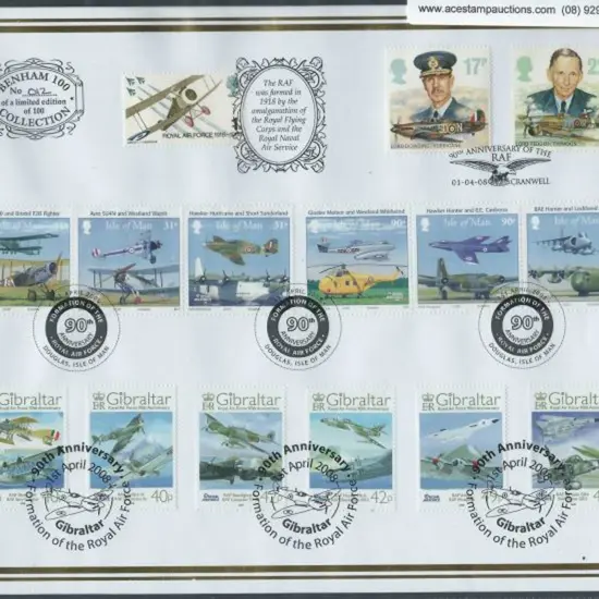 2008 (1st April) 90th Anniv RAF limited edition ...