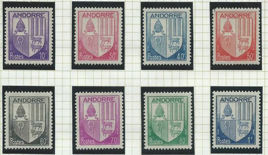 Andorra-French 1944/51 pictorials. Missing 2f50 & ... Image 1++