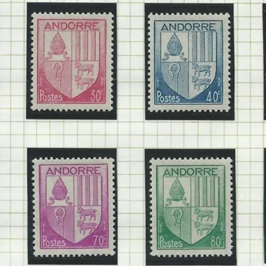 Andorra-French 1944/51 pictorials. Missing 2f50 & ...