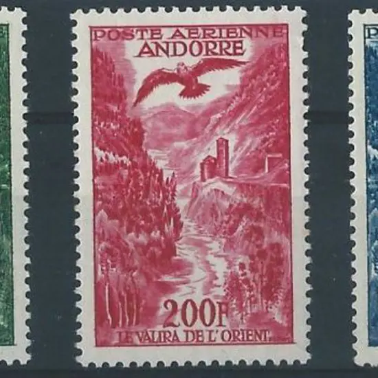Andorra-French 1955/57 Airs MUH. Hint of a tone ...