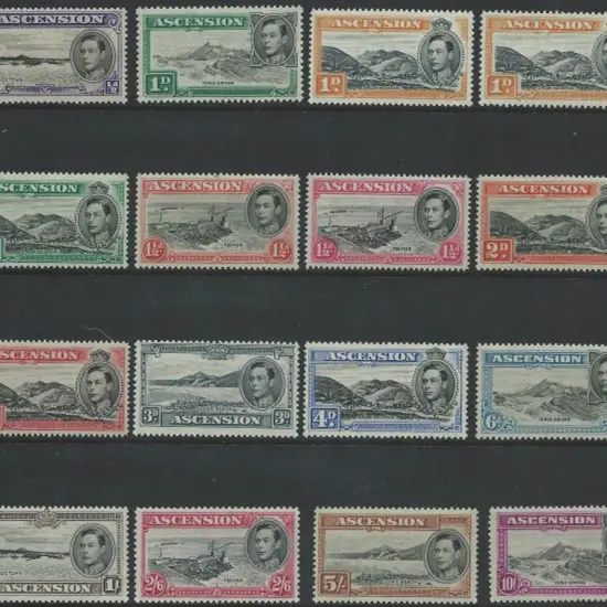 Ascension 1938/53 KGVI Pictorials set of 15 (no 3d ...