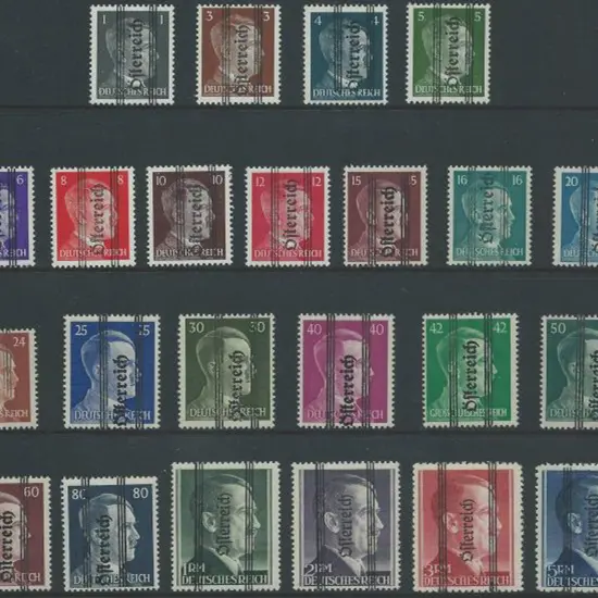 Austria 1945 First ovptd Hitler set of 23 MUH with ...