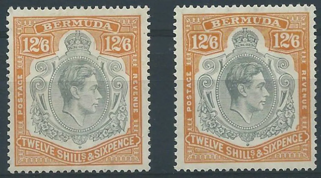 Bahamas 1938/53 12/6d deep grey & brownish orange ... Image 1++