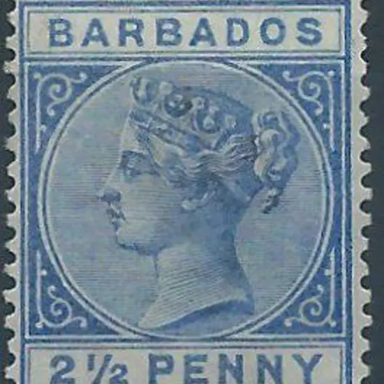 Barbados 1882/86 QV 2½d ultramarine. MUH SG 93 ...