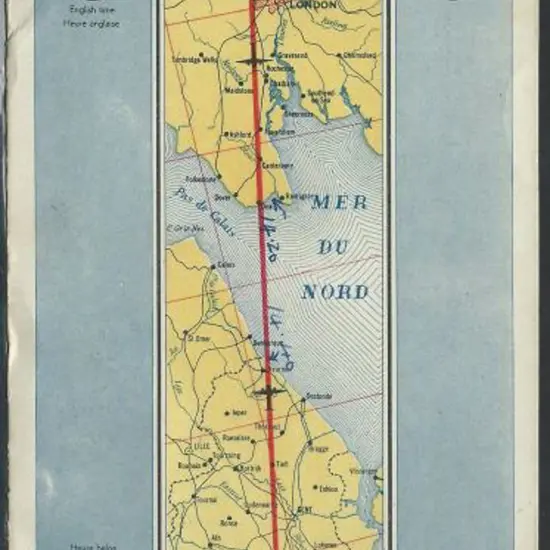 Belgium 1947 Sabena -Belgian Air Lines Route ...