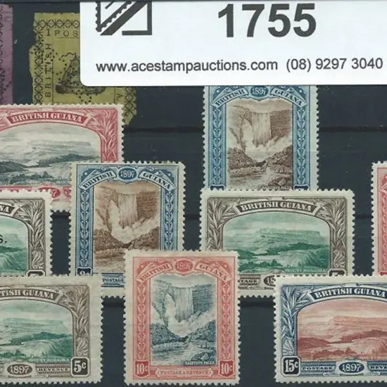 British Guiana 1882 1¢ perfin "SPECIMEN" used with ...