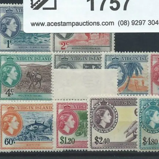 British Virgin Islands 1956/62 QEII defins ...