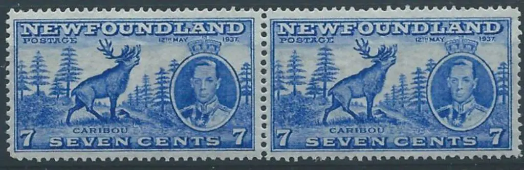 Canada-Newfoundland 1937 7¢ pair MUH right hand ... Image 1++