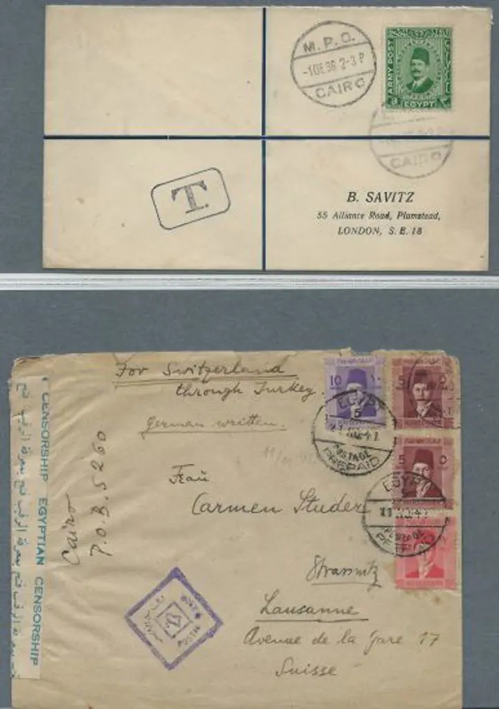 Egypt (British Forces) 1932-1939 cover group with ... Image 1++