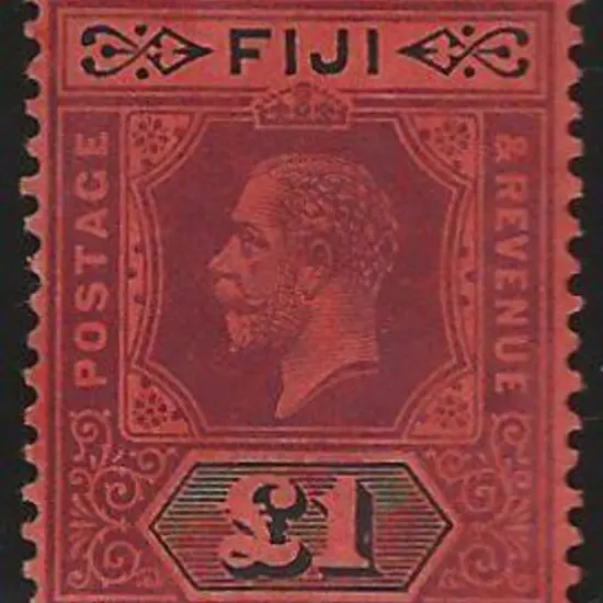 Fiji 1914 £1 purple & black/red KEVII Die I. MLH ...