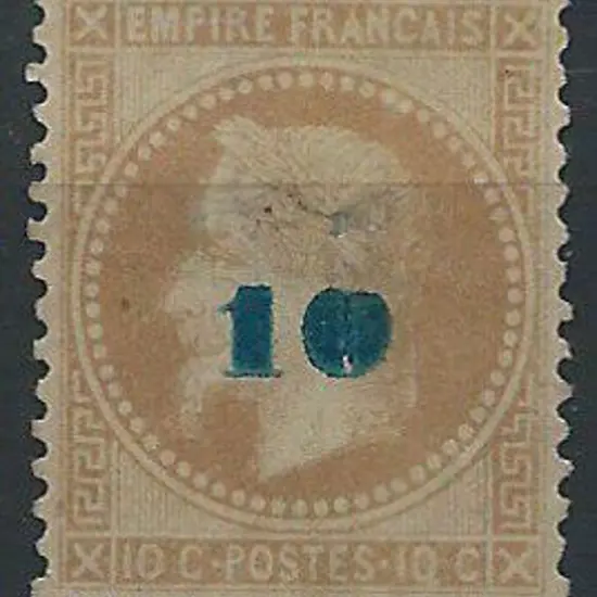 France 1871 "10" on 10¢ bistre prepared for used ...