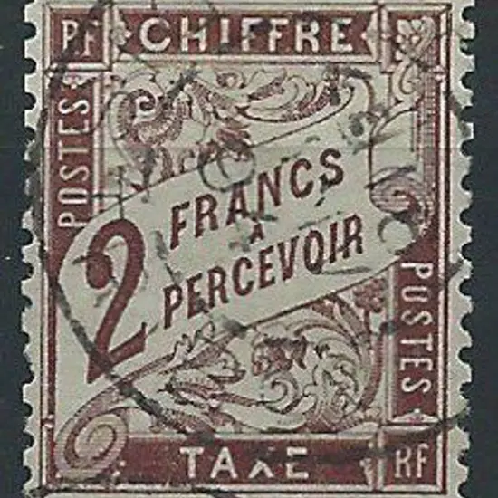 France 1881/92 2f reddish brown Postage Due with ...