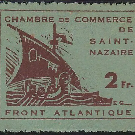France 1909 10¢ green & blue Amiens Chamber of ...