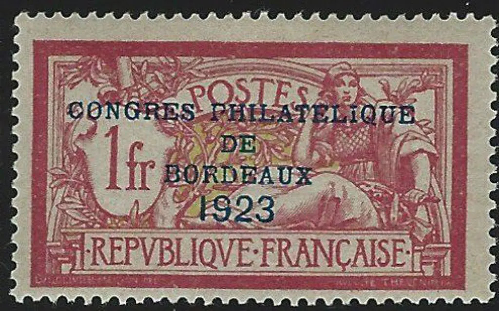 France 1923 Bordeaux Philatelic Congress. MLH & ... Image 1++