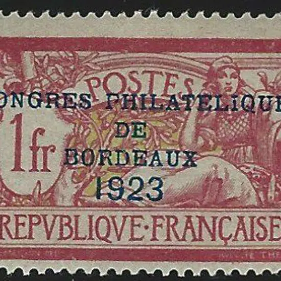 France 1923 Bordeaux Philatelic Congress. MLH & ...