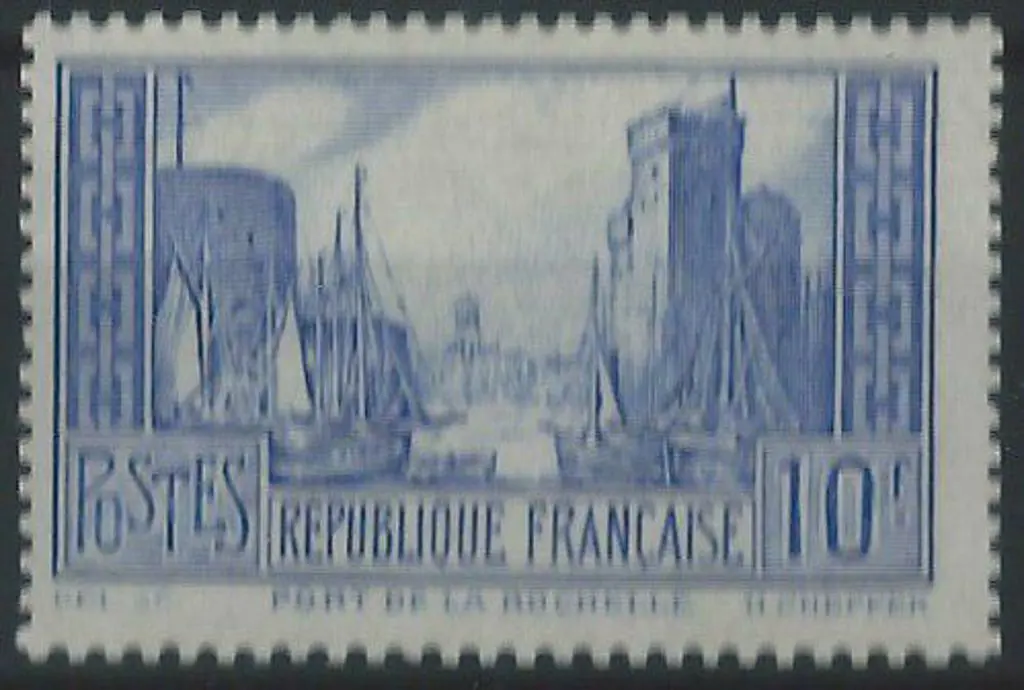 France 1929/33 10f Port de la Rochelle type I pale ... Image 1++
